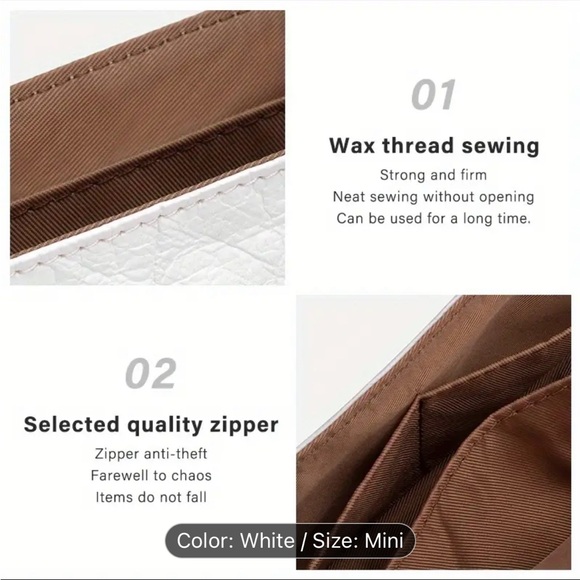 Long Champ Bag Organizer - Versatile Mini Insert Bag Perfect Durable Bag-in-Bag - Picture 5 of 6